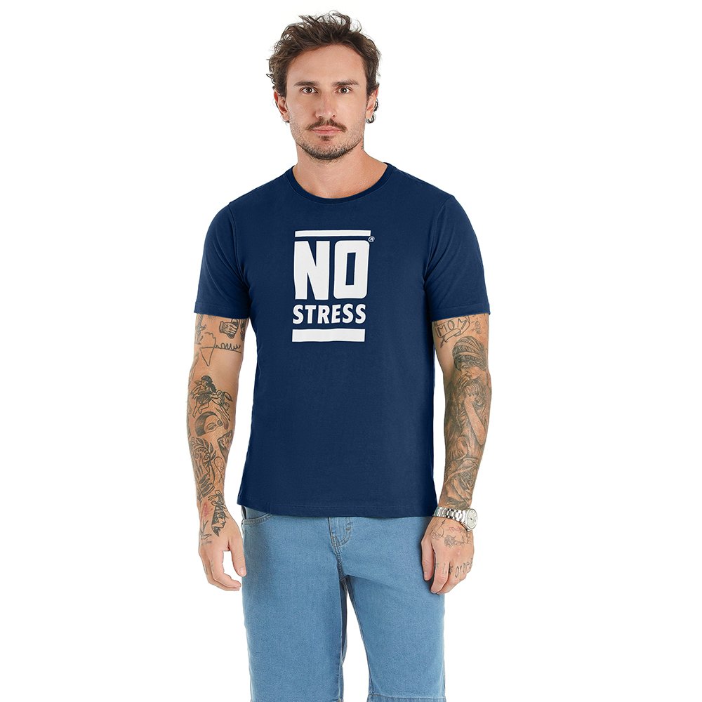 CAMISETA MASCULINA PLUS TZE COM APLIQUE