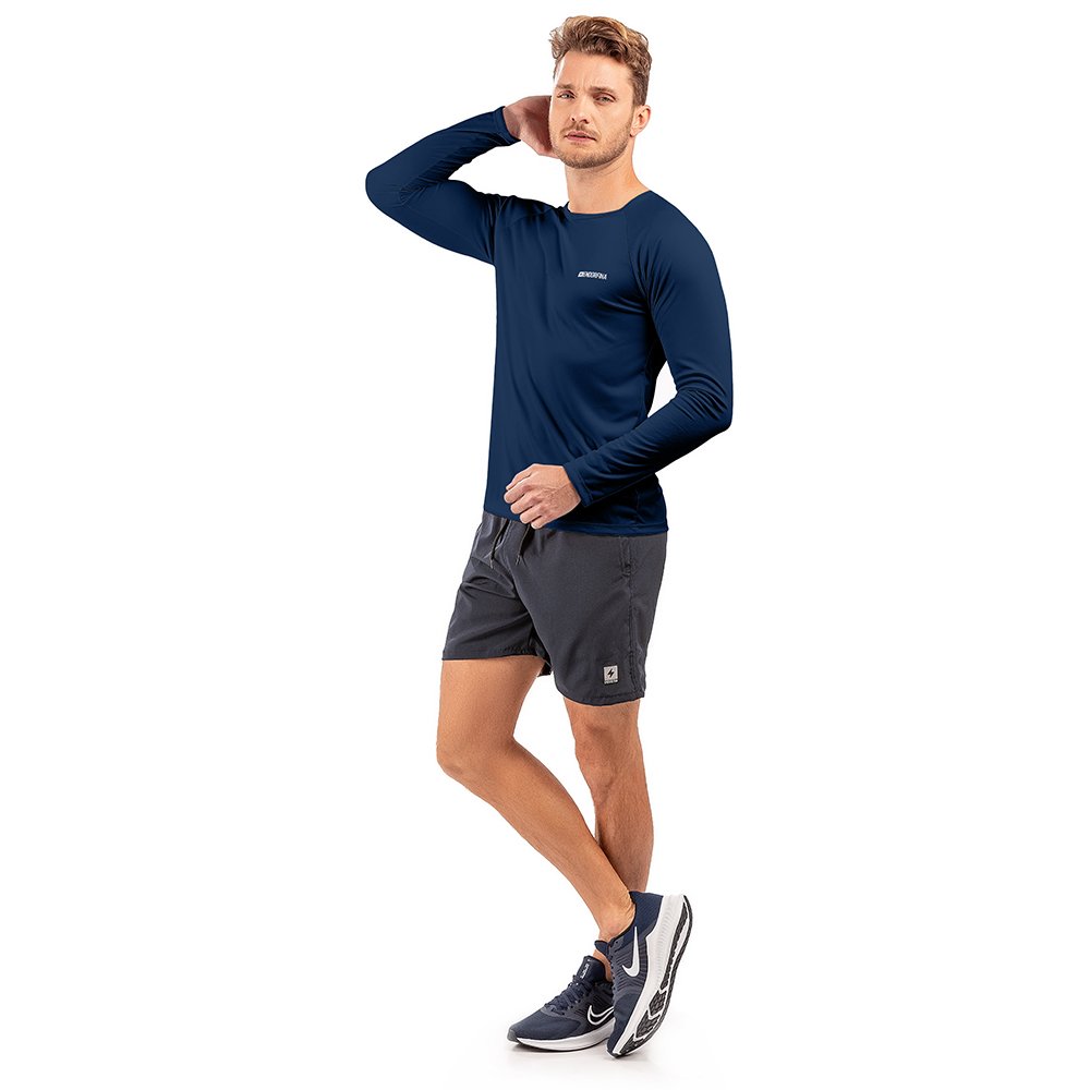 Camiseta Manga Longa Masculina com Proteção UV 50+ - Marinho