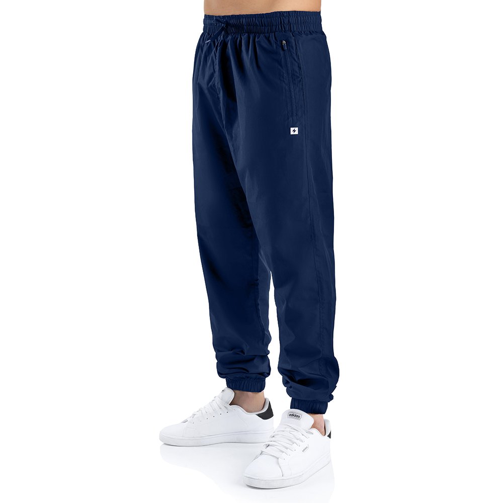 CALÇA MASCULINA ENDORFINA, COM BOLSOS EM ZÍPER E APLIQUE